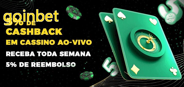 Promoções do cassino ao Vivo goinbet